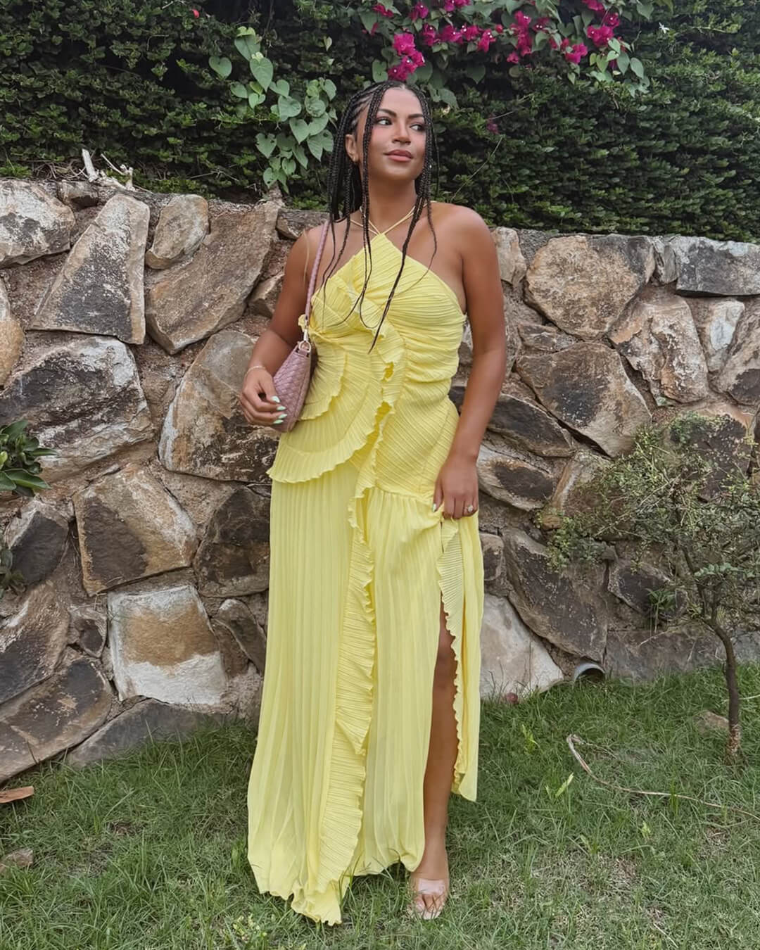 Robe de gala trapèze dos nu Renata