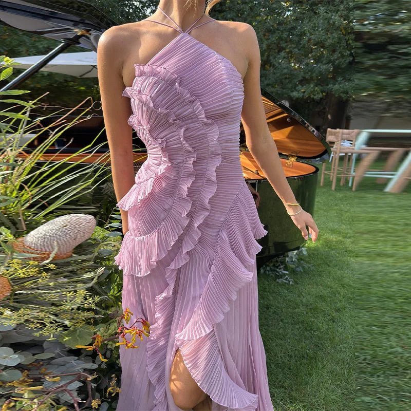 Robe de gala trapèze dos nu Renata