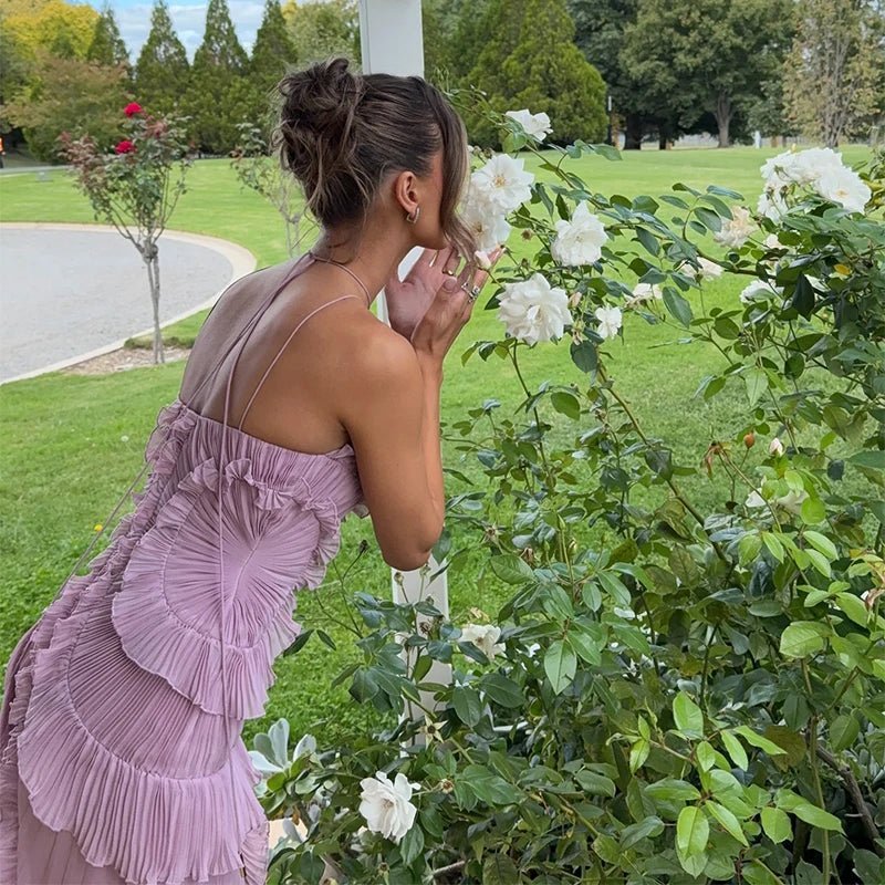 Robe de gala trapèze dos nu Renata