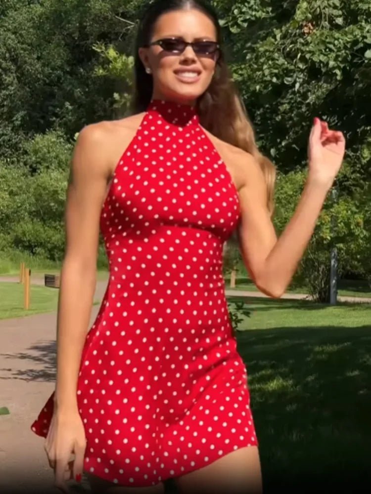Mini-robe dos nu à pois Renee