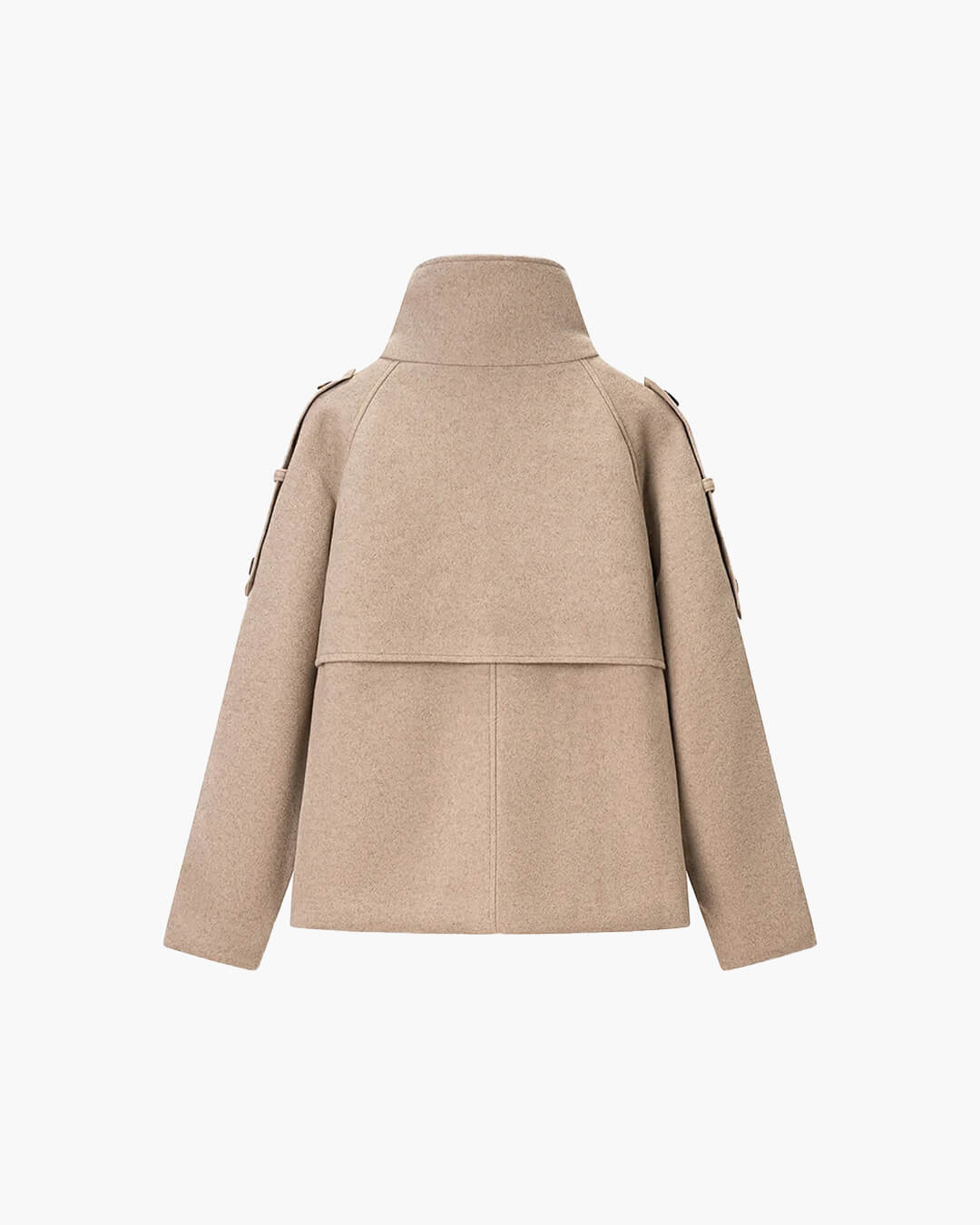 Manteau croisé Rhea à col montant