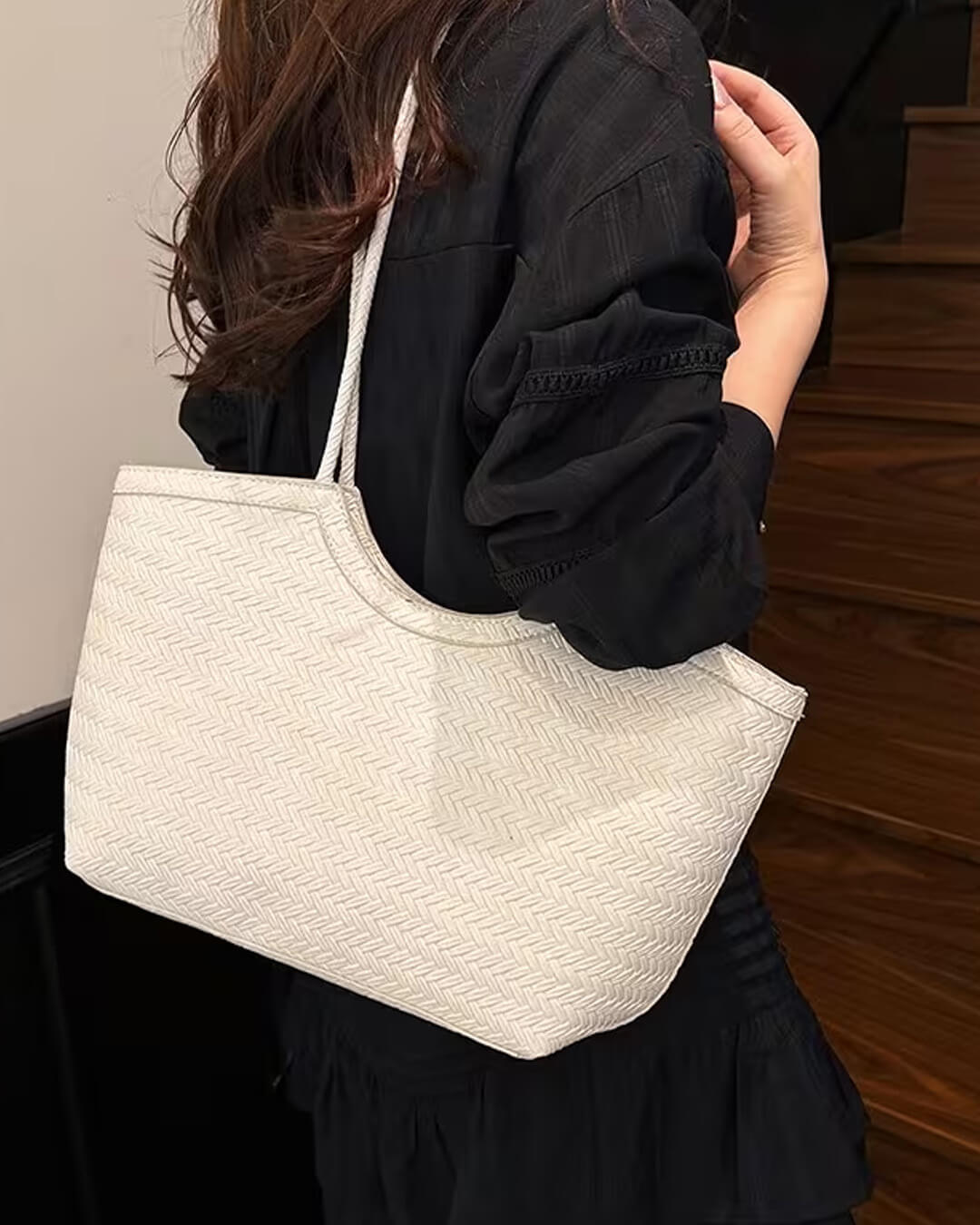 Sac tressé en similicuir Rica