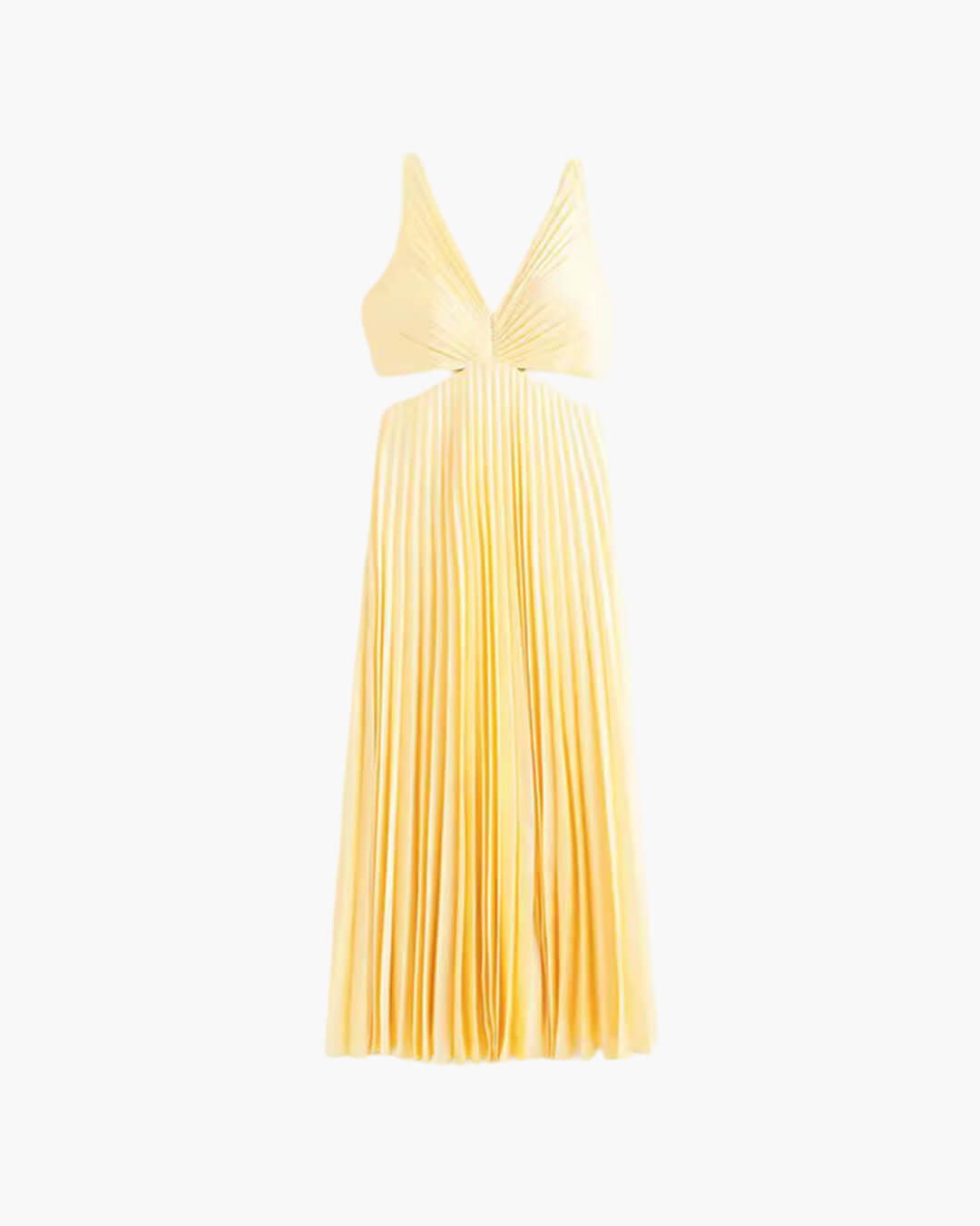 Robe longue sans manches à découpes et col en V Rona