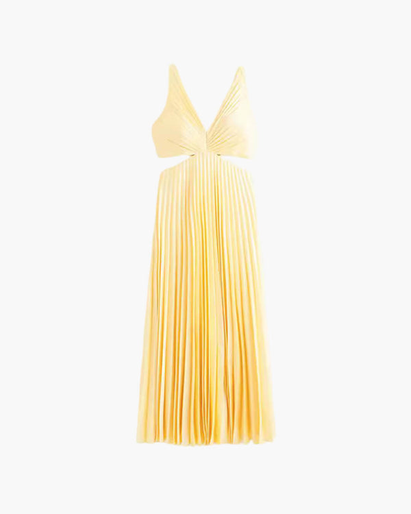 Robe longue sans manches à découpes et col en V Rona