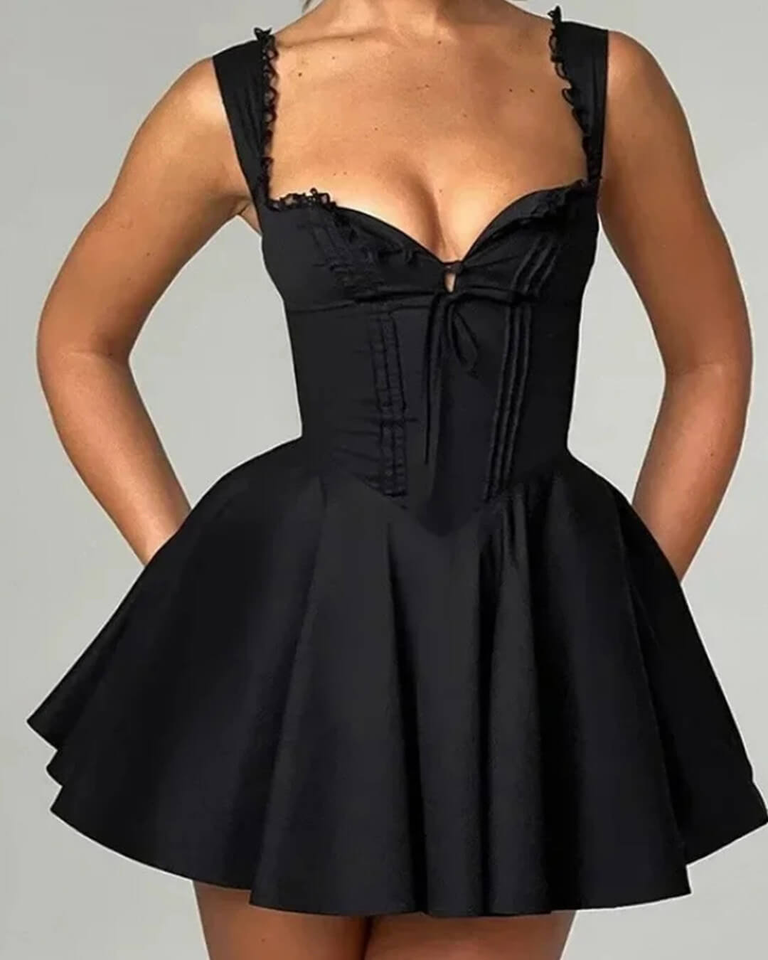 Mini-robe à dos lacé Rosa
