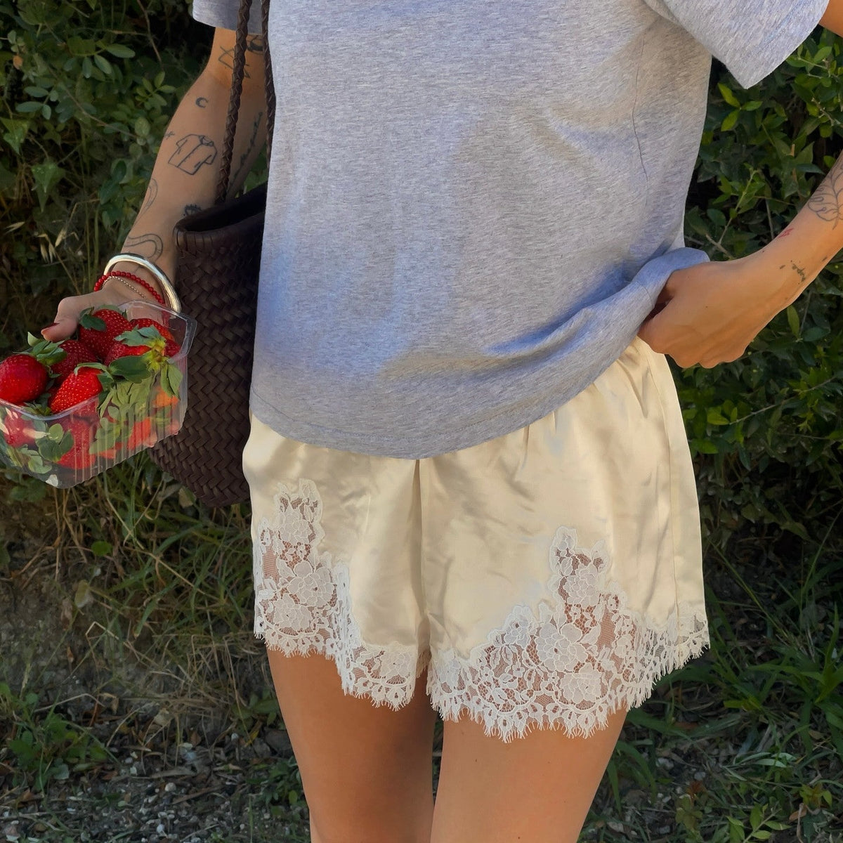 Short en satin Rosa