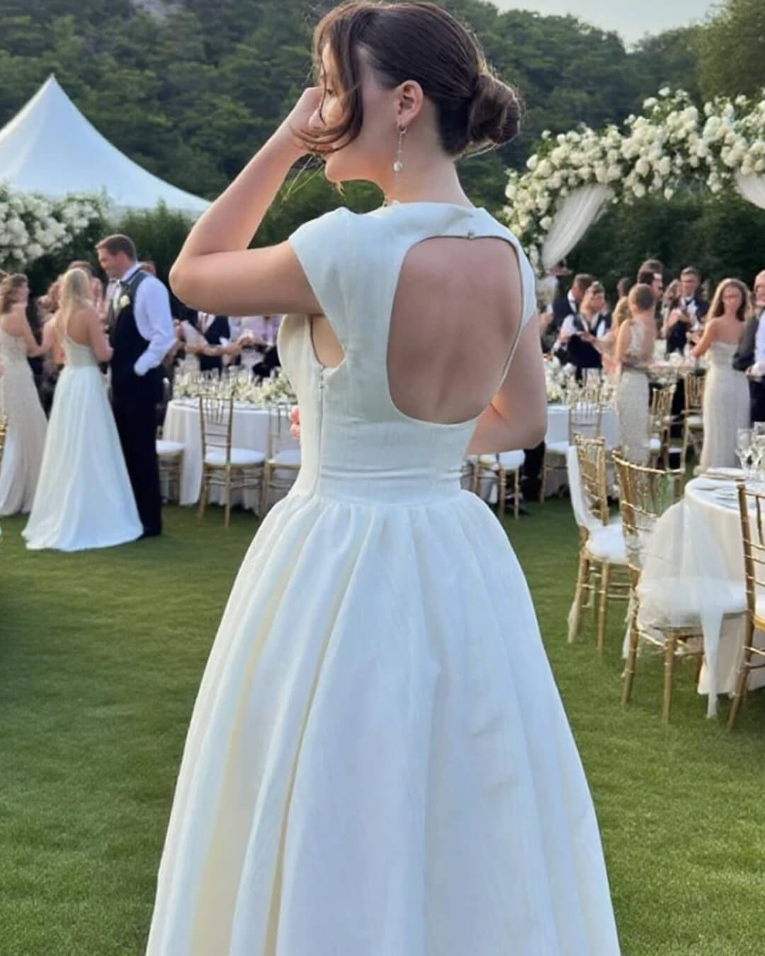 Robe midi sans manches à découpes Rosalind