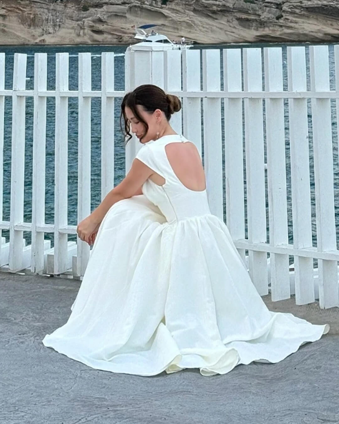 Robe midi sans manches à découpes Rosalind