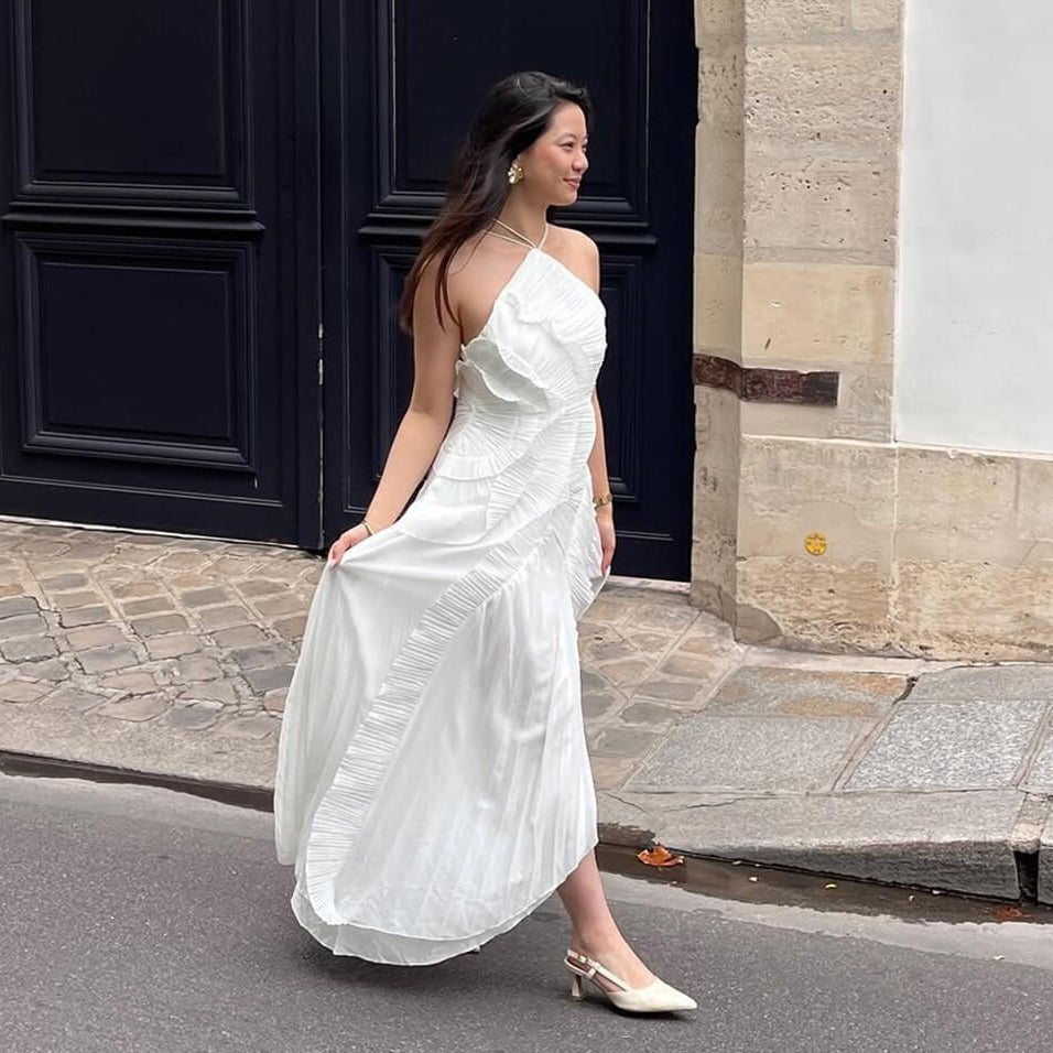 Robe en tulle à volants Ruffa