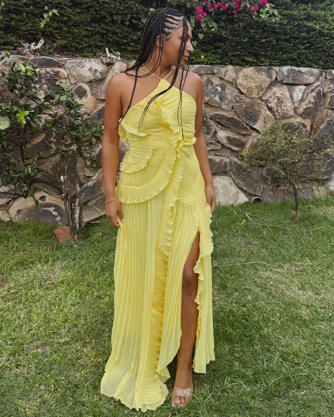 Robe en tulle à volants Ruffa
