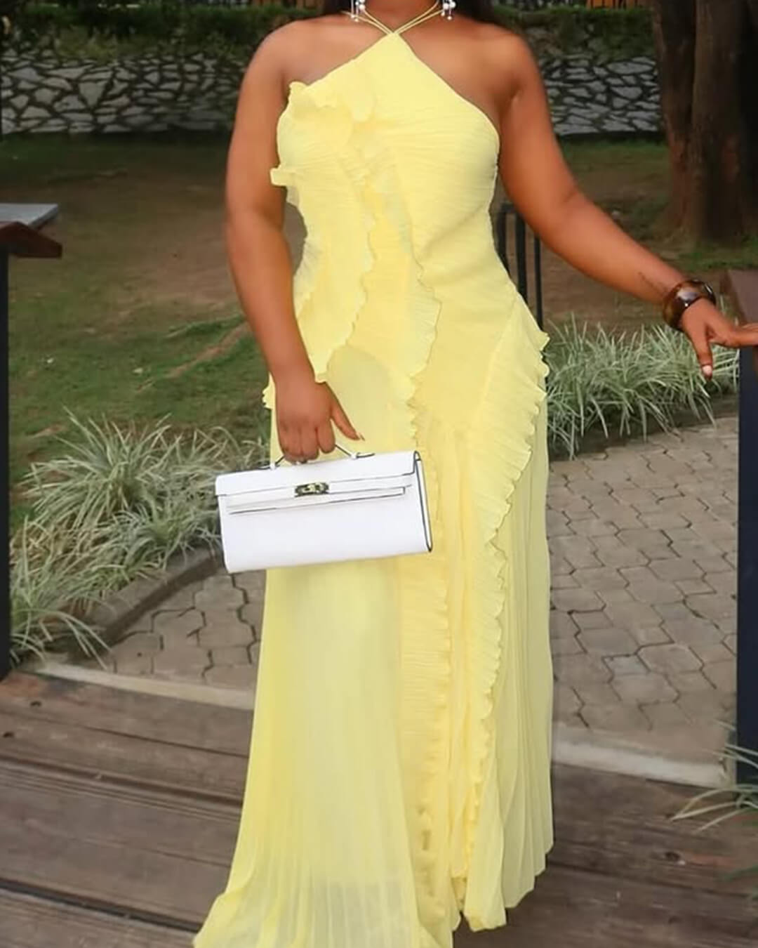 Robe en tulle à volants Ruffa