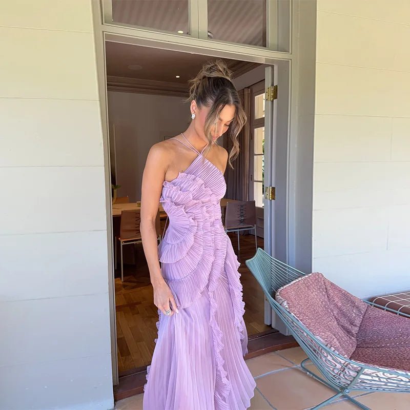 Robe en tulle à volants Ruffa