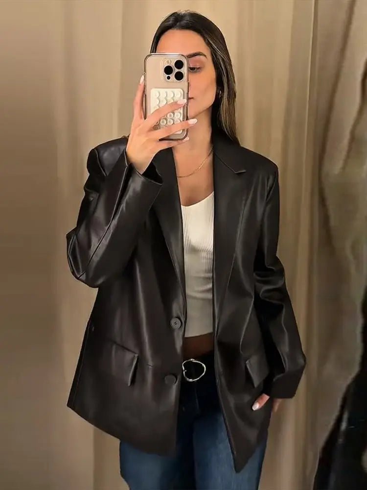 Blazer en cuir végétalien Ryza