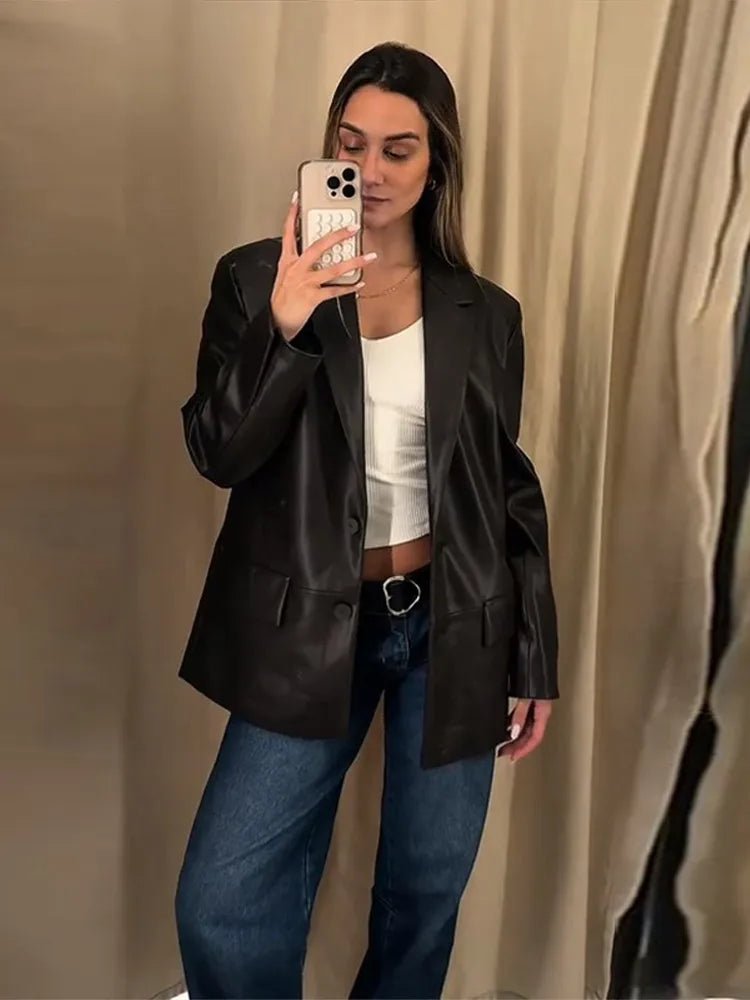 Blazer en cuir végétalien Ryza