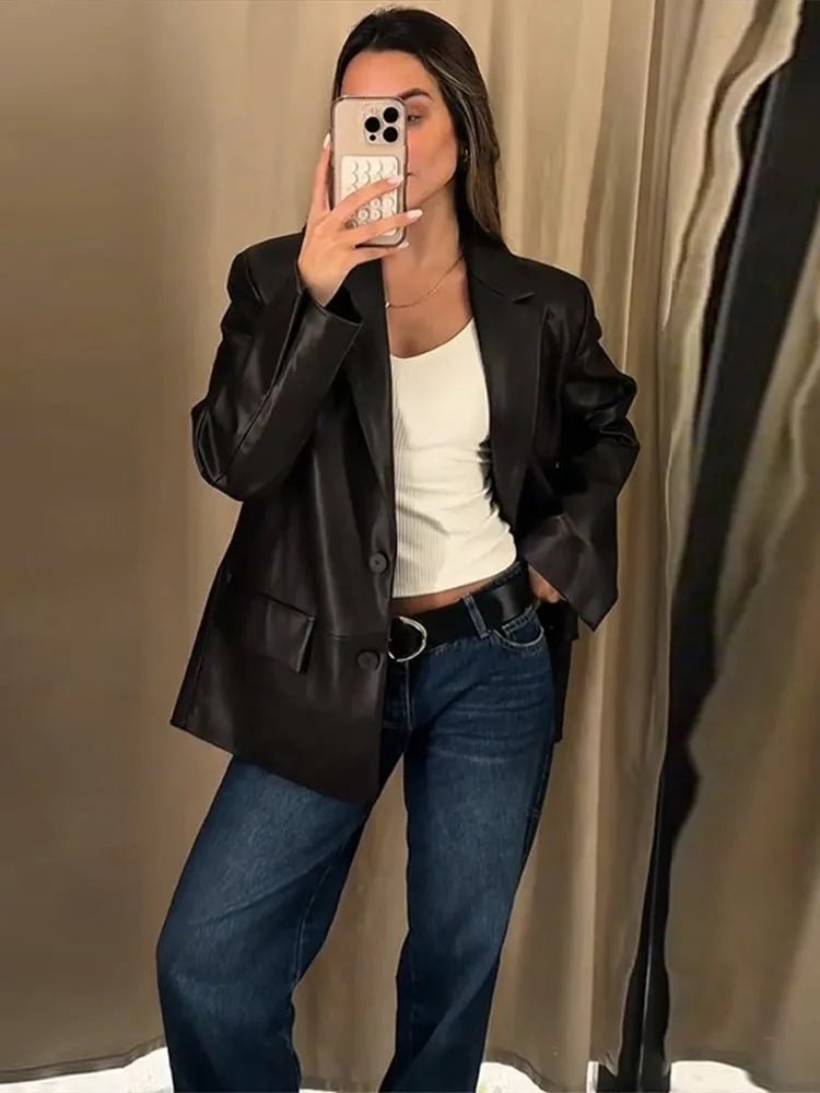 Blazer en cuir végétalien Ryza