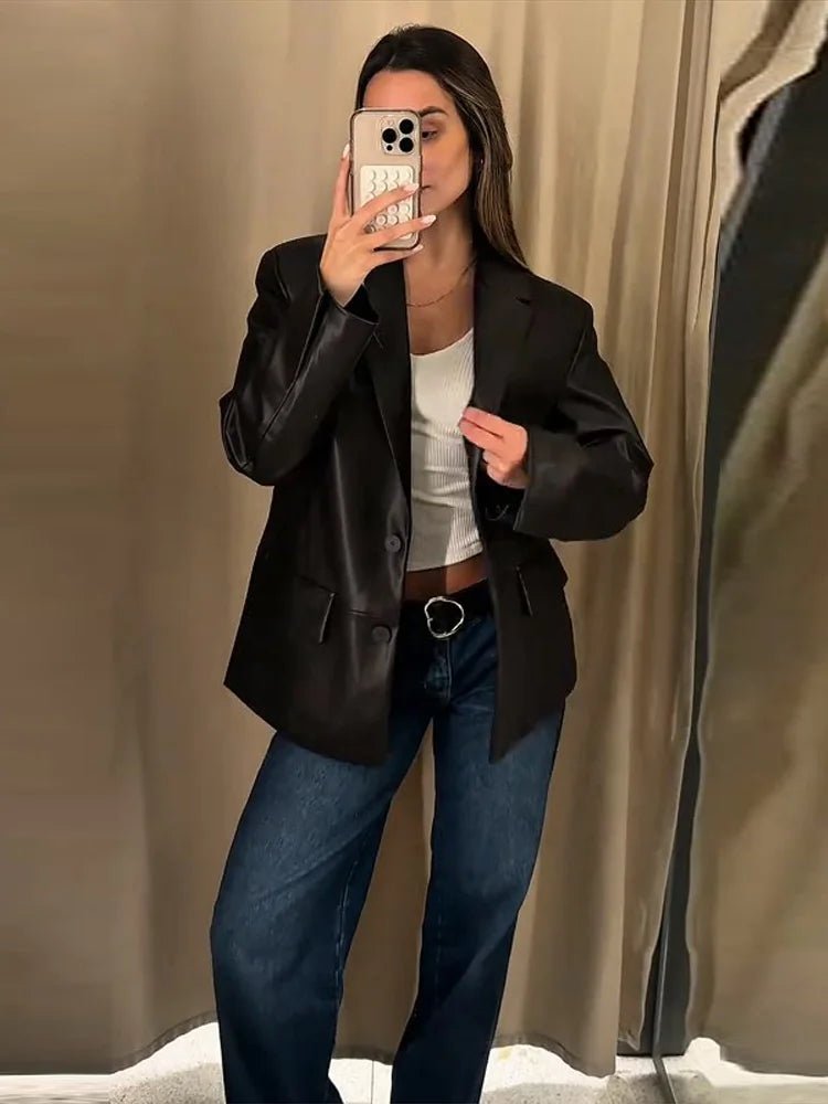 Blazer en cuir végétalien Ryza