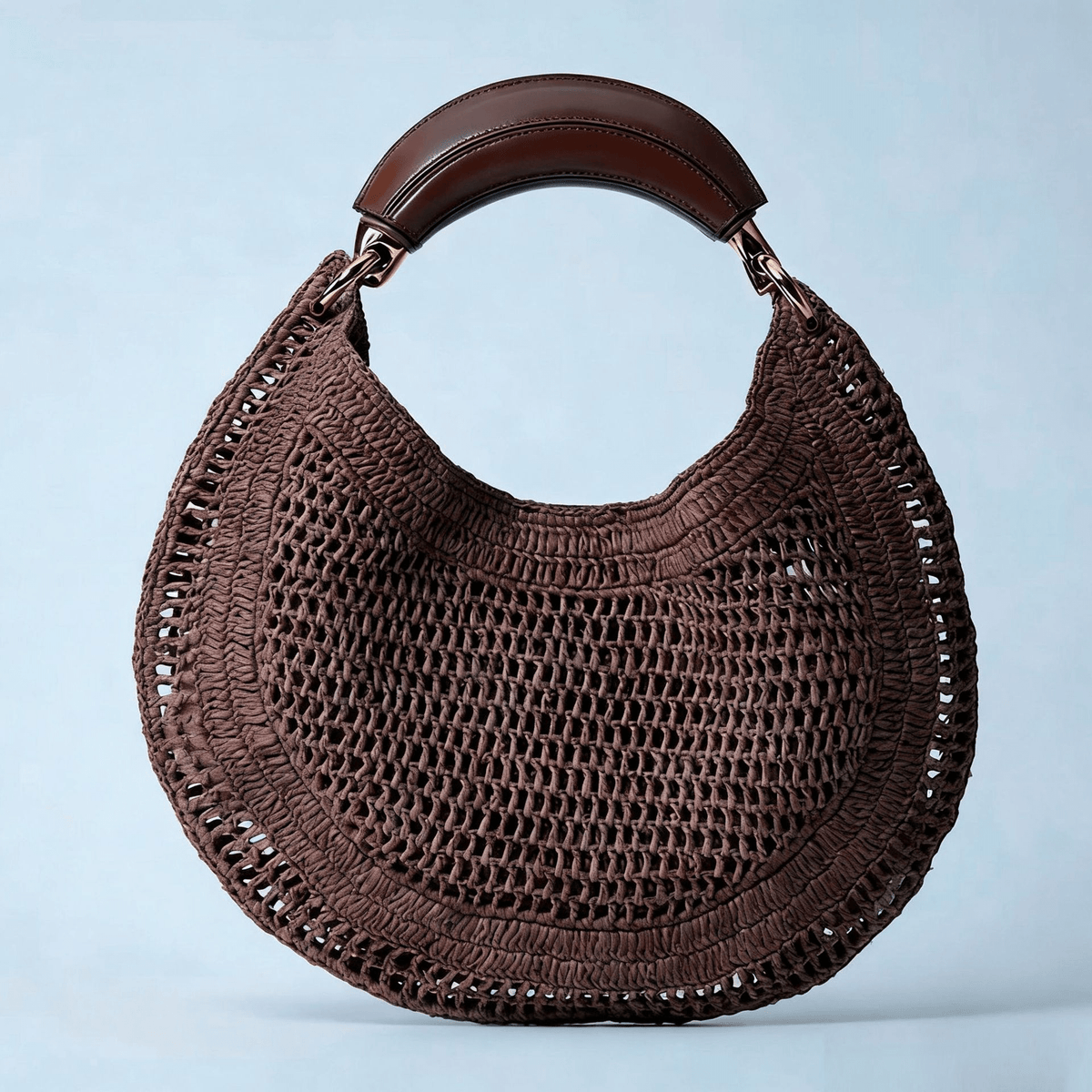 Sac tressé en forme de croissant Sabine