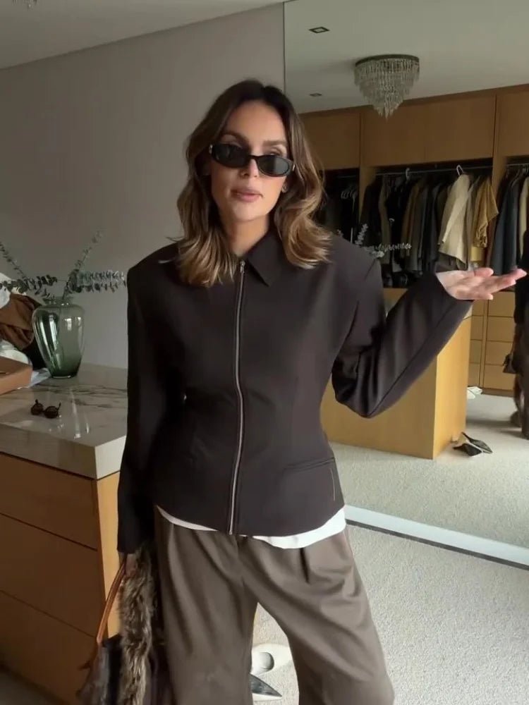 Veste ajustée zippée Sabine