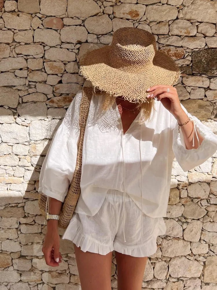 Ensemble Sabrina avec short à volants