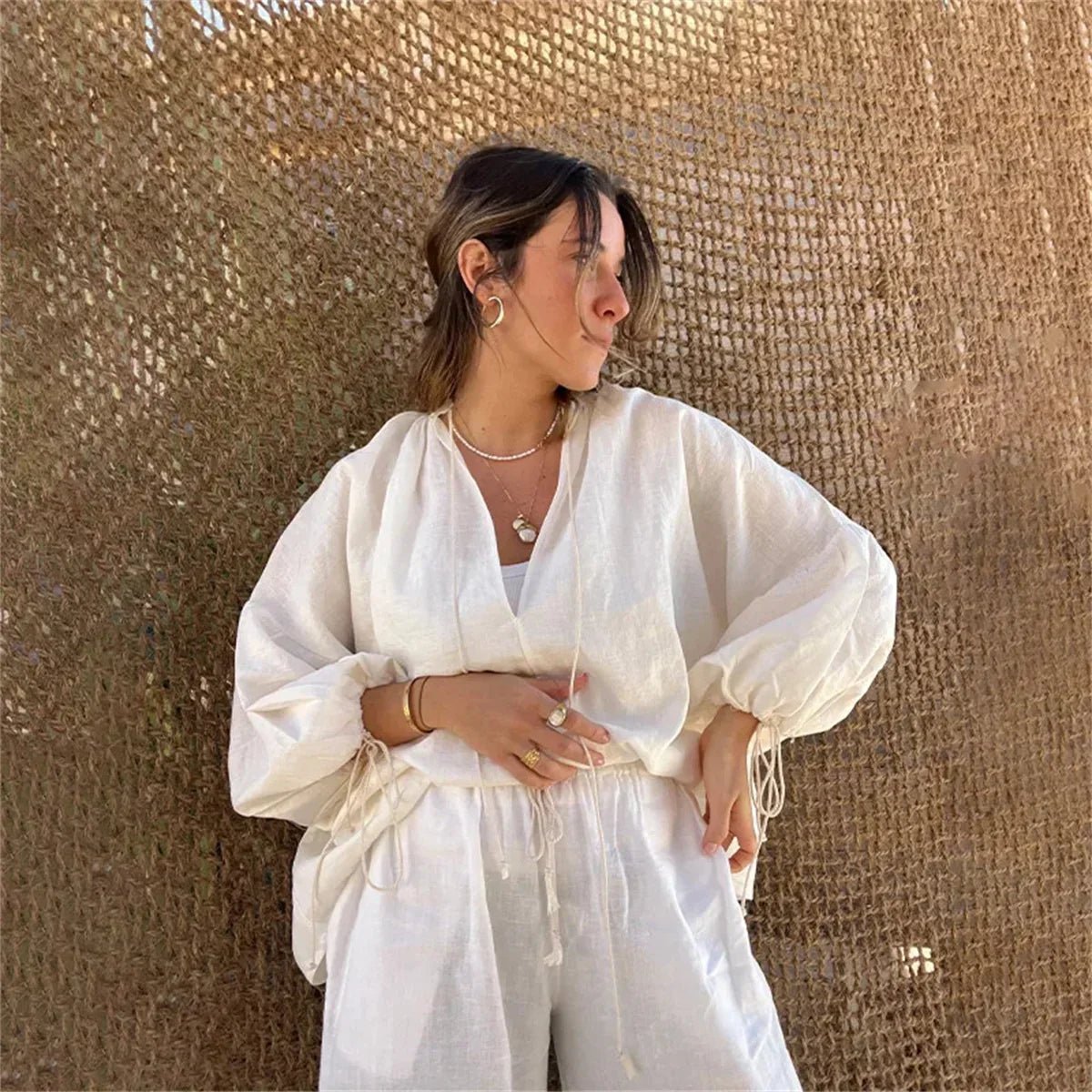 Ensemble Sabrina avec short à volants
