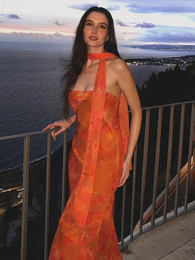Robe longue en mesh bustier Sabrina