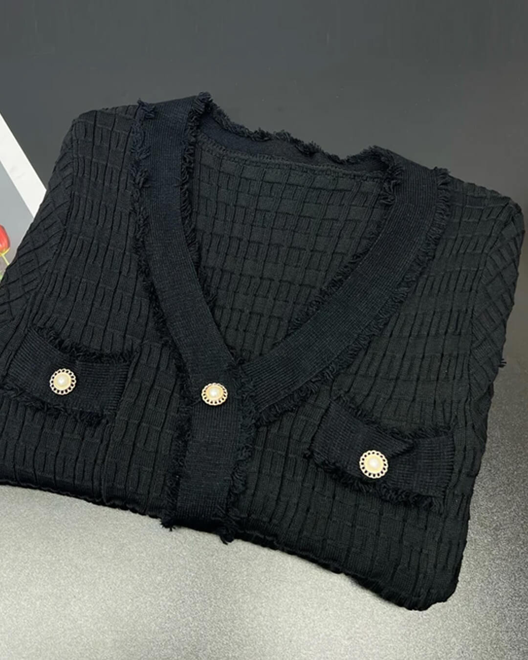 Sabrina V-Neck Knitted Sweater Dress