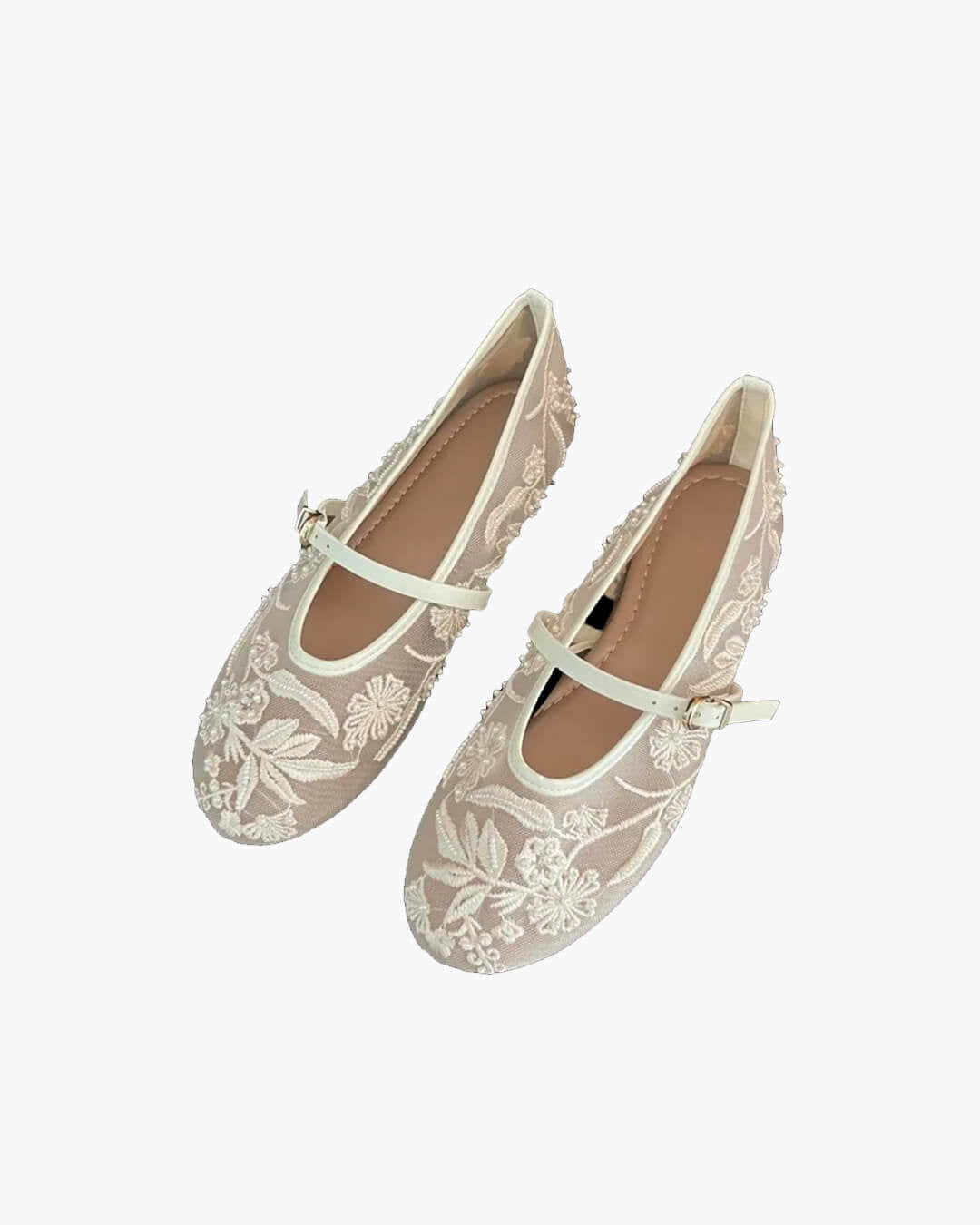 Ballerines en résille ornées de perles Sarah