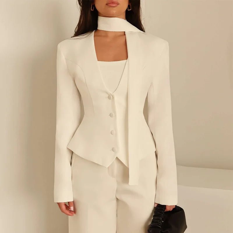 Manteau blazer à écharpe Scarlett
