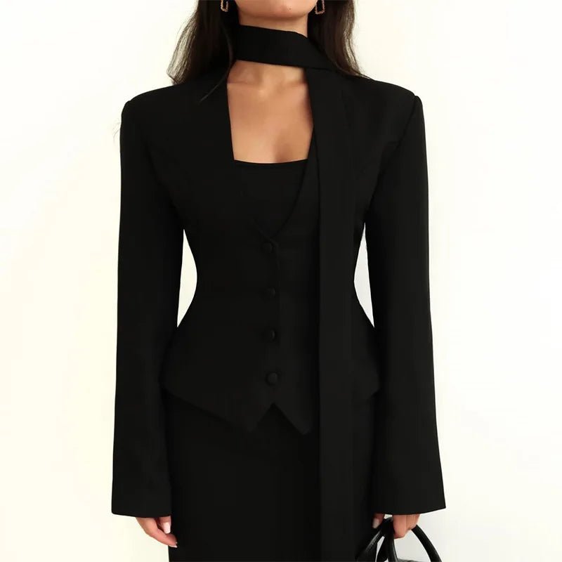 Manteau blazer à écharpe Scarlett
