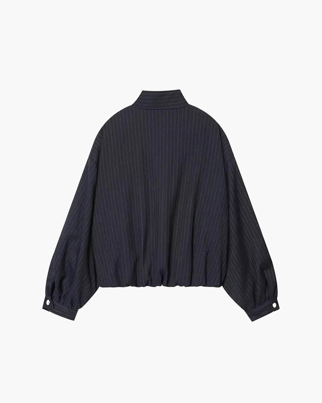 Veste rayée Selena à col montant