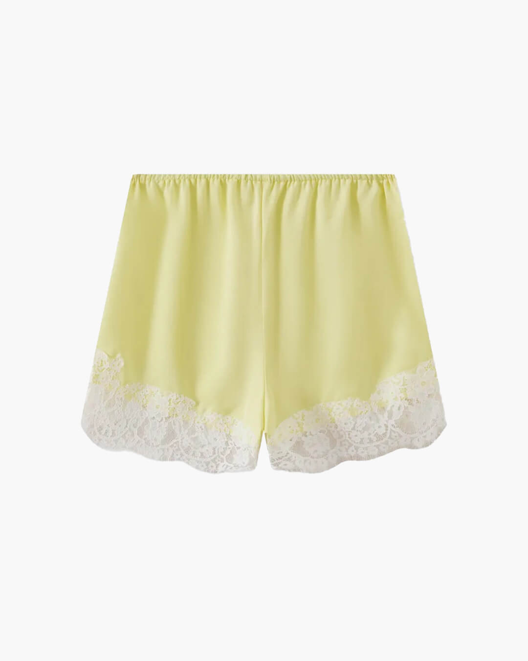 Short satiné Shaina bordé de dentelle