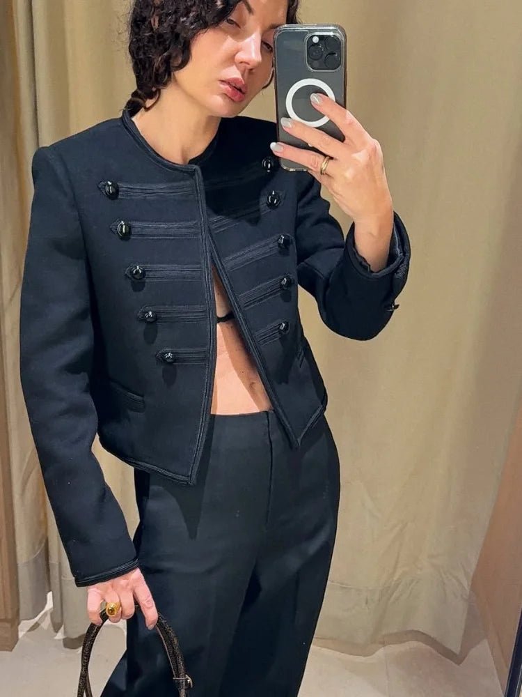 Veste noire style Napoléon Sheila