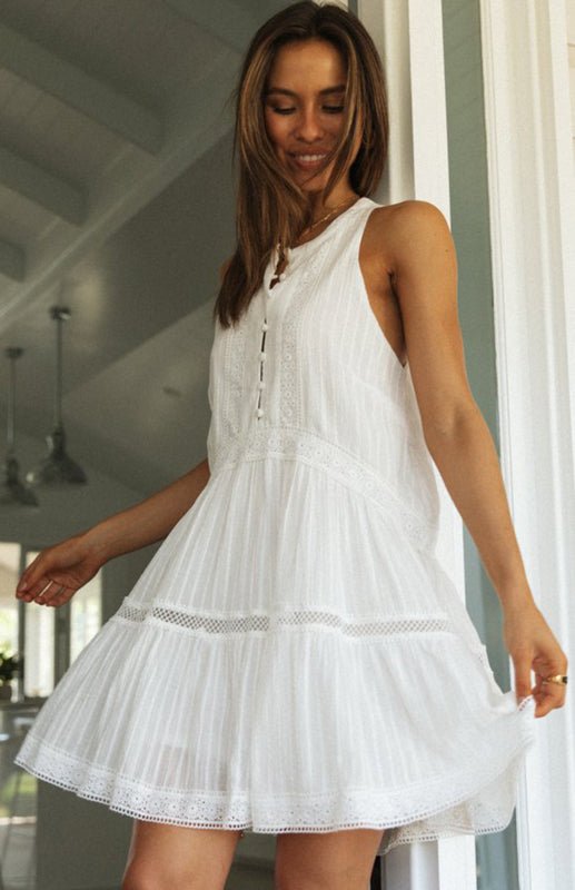 Mini-robe Shelby bohème sans manches