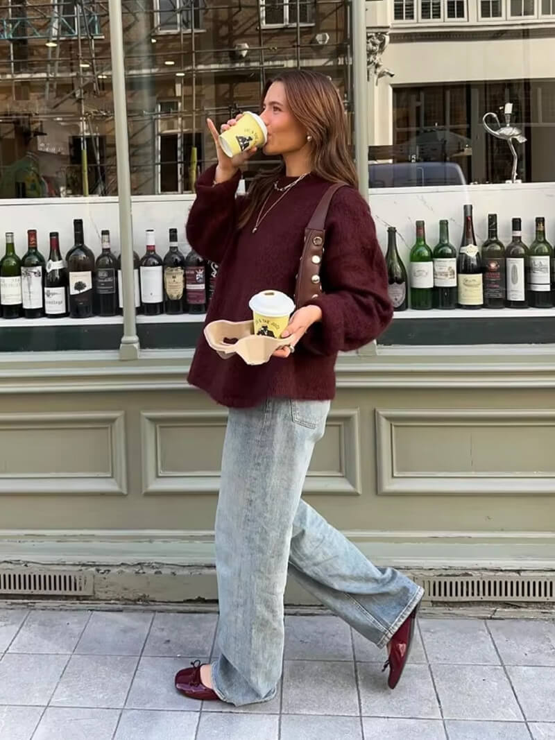 Pull-over bordeaux Shiela