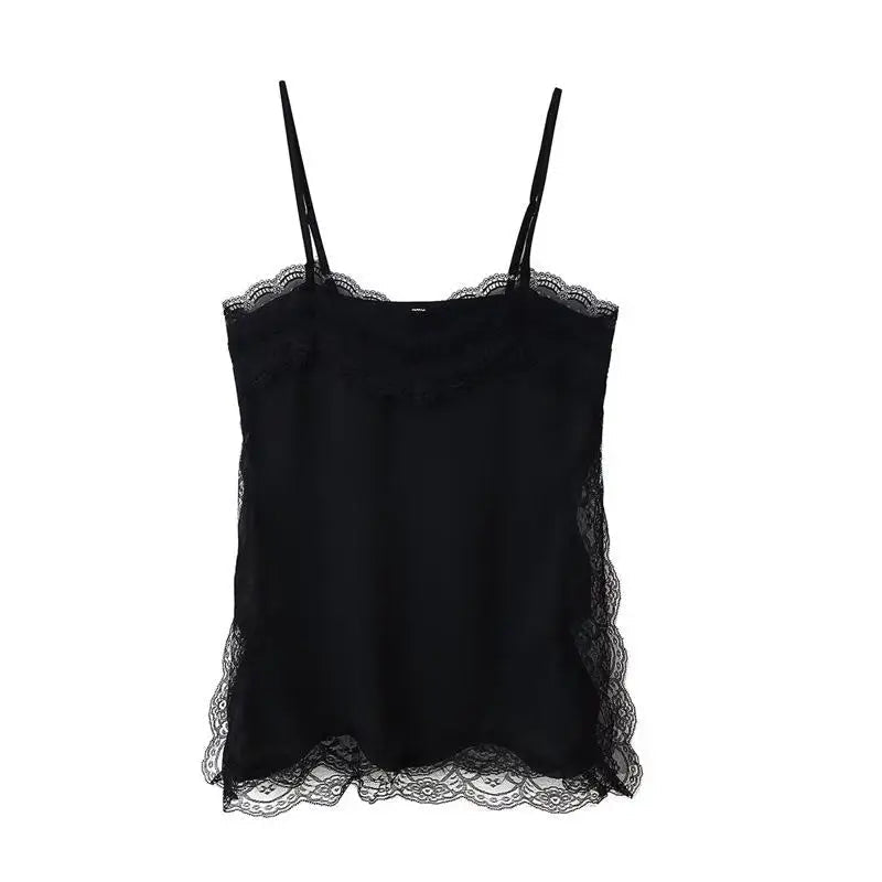 Top caraco Sia avec bordure en dentelle