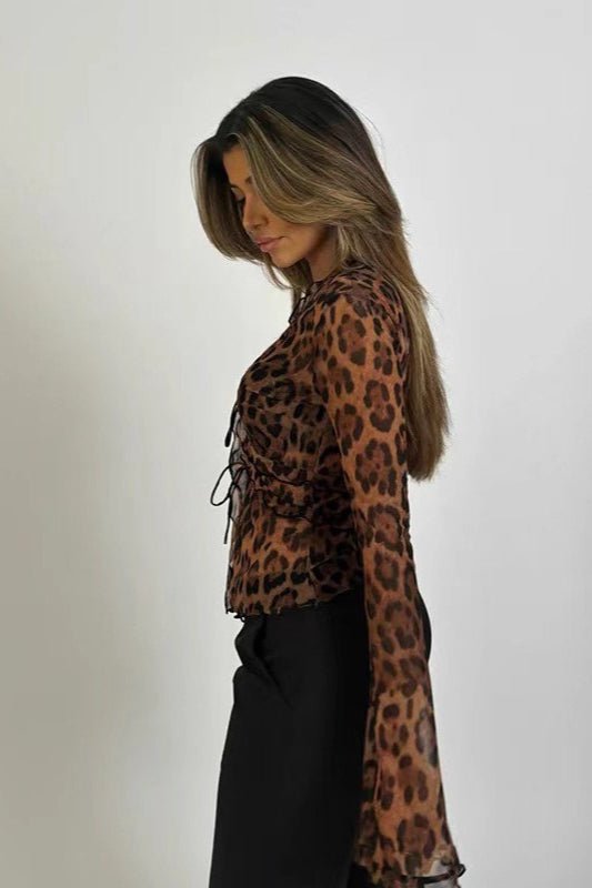 Blouse léopard transparente Siena
