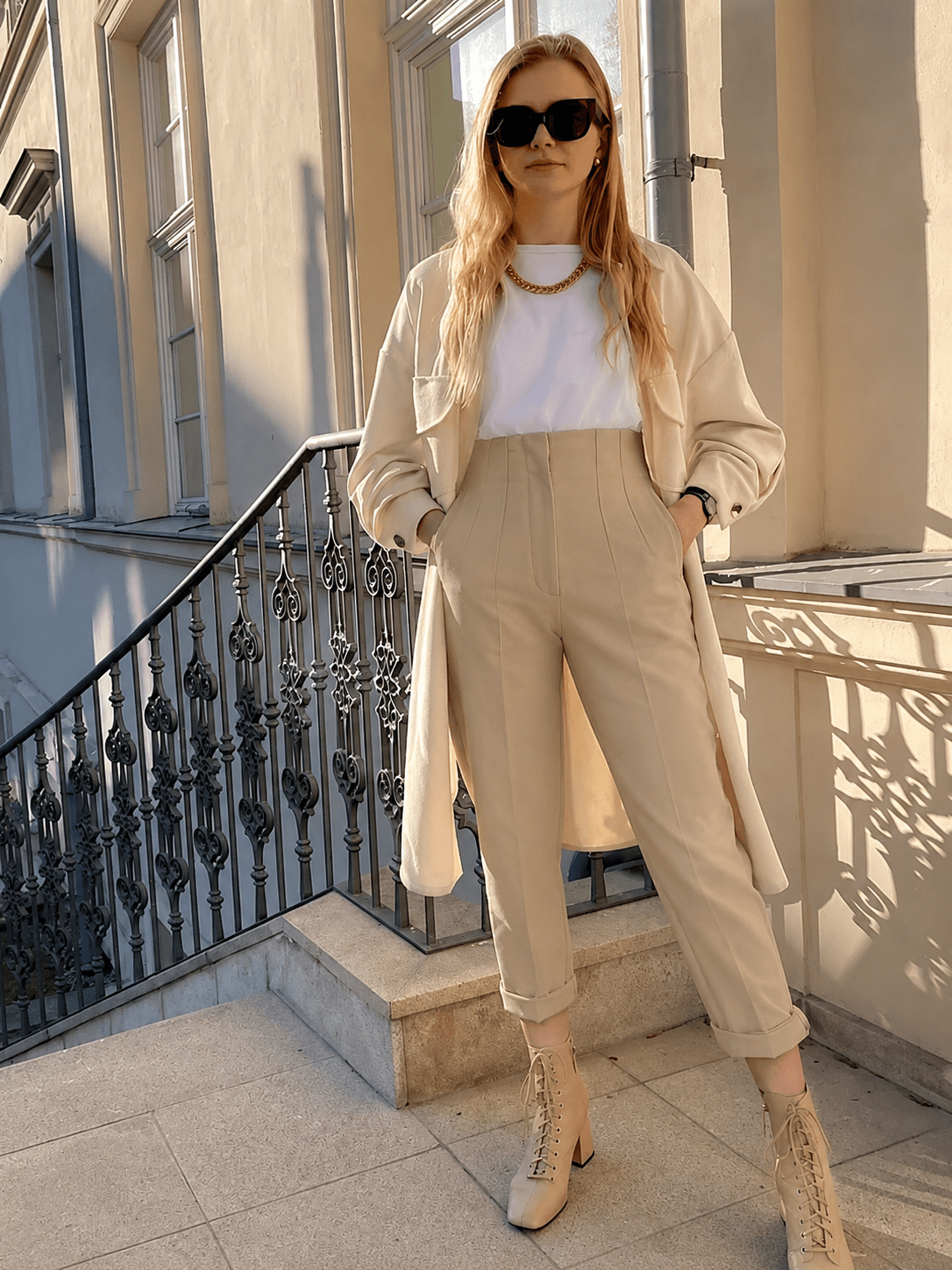 Pantalon cigarette Sofia taille haute