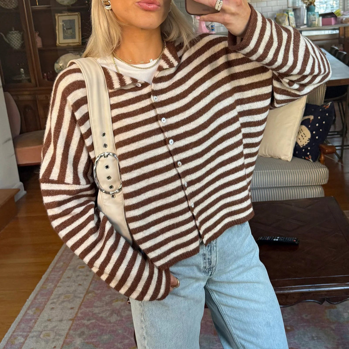 Cardigan Sofia rayé