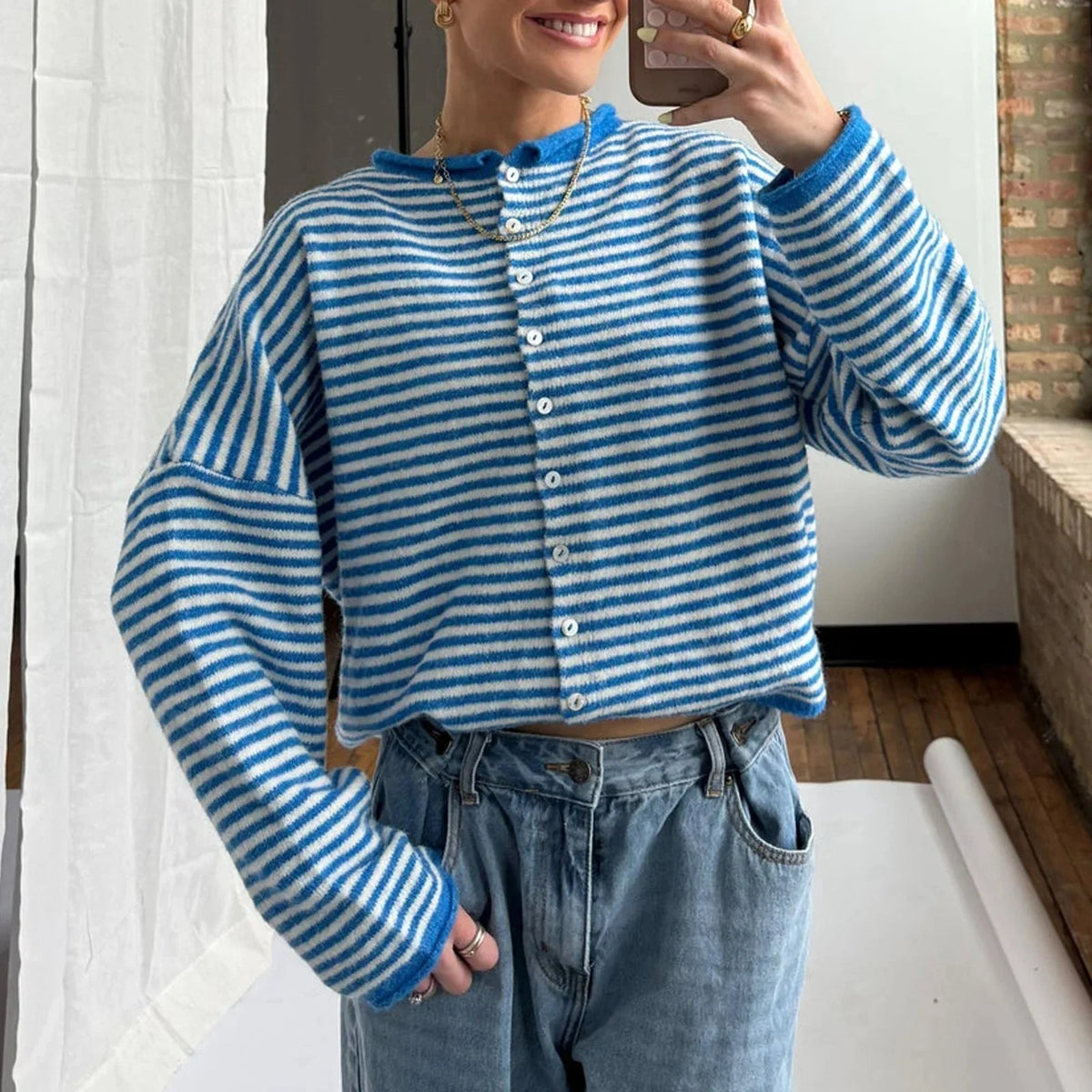 Cardigan Sofia rayé