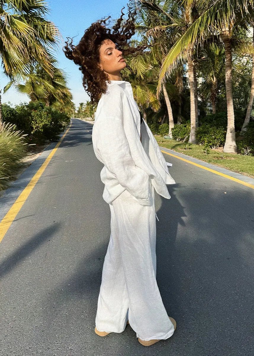 Ensemble Sophia avec chemise en coton et pantalon d'intérieur