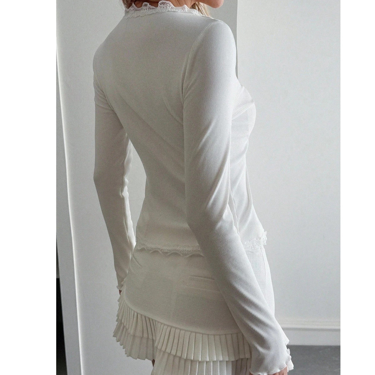 Blouse Sophia côtelée boutonnée