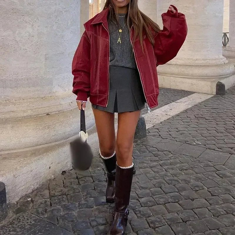 Veste Sophia zippée à col tailleur