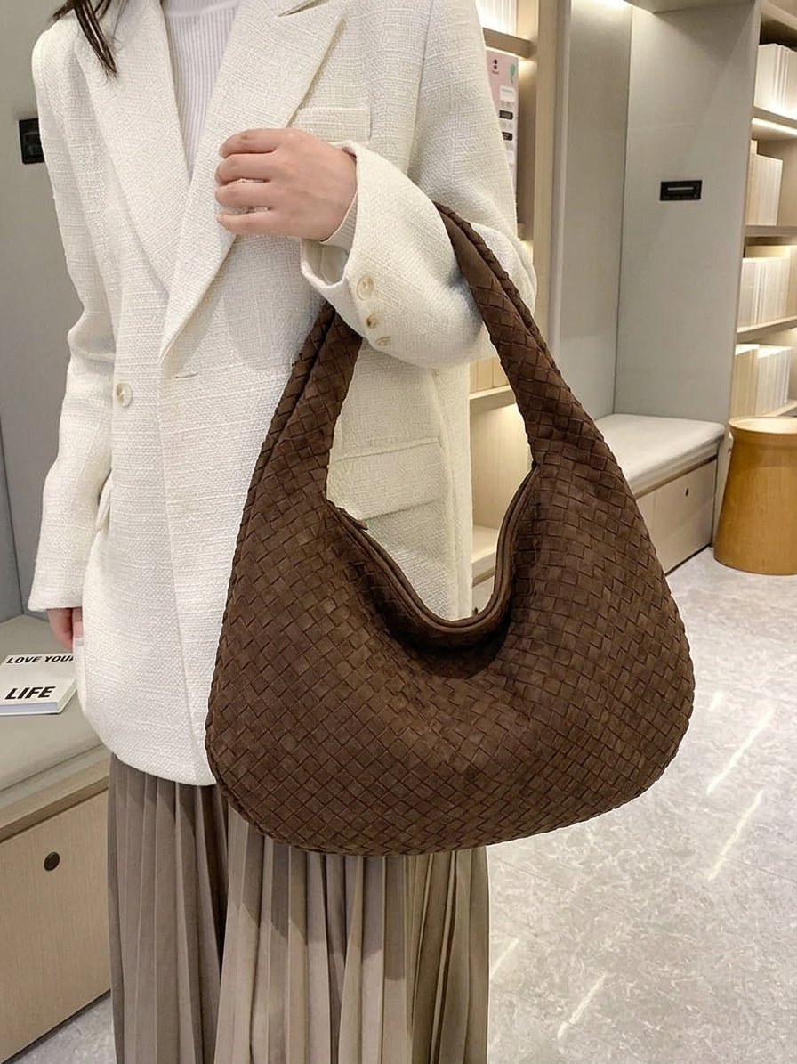 Sac en daim tressé XL