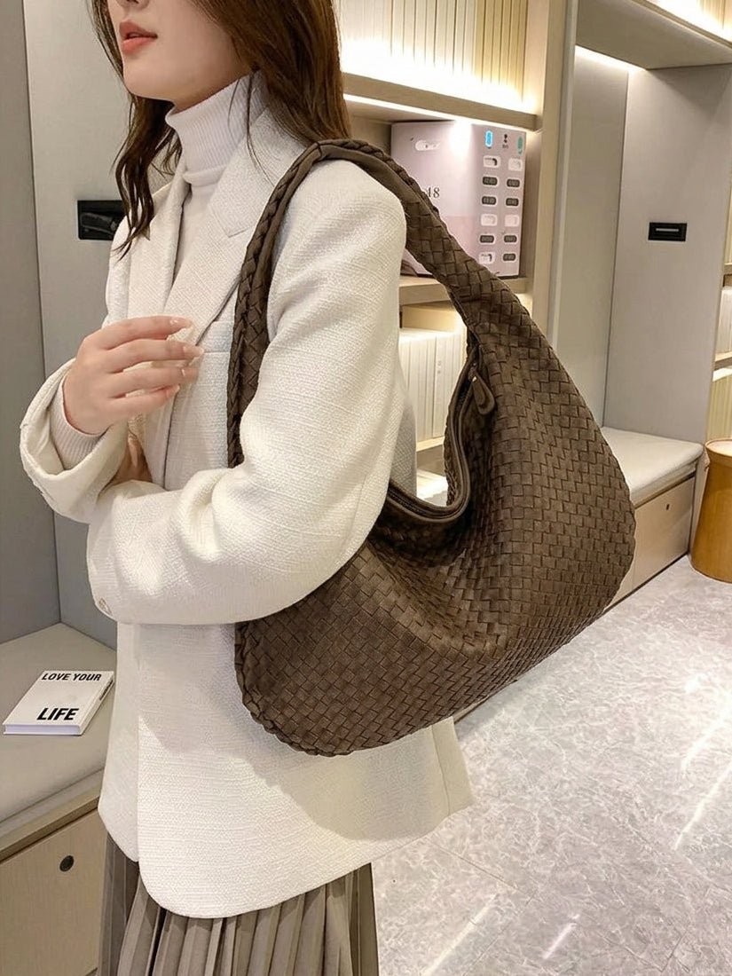 Sac en daim tressé XL