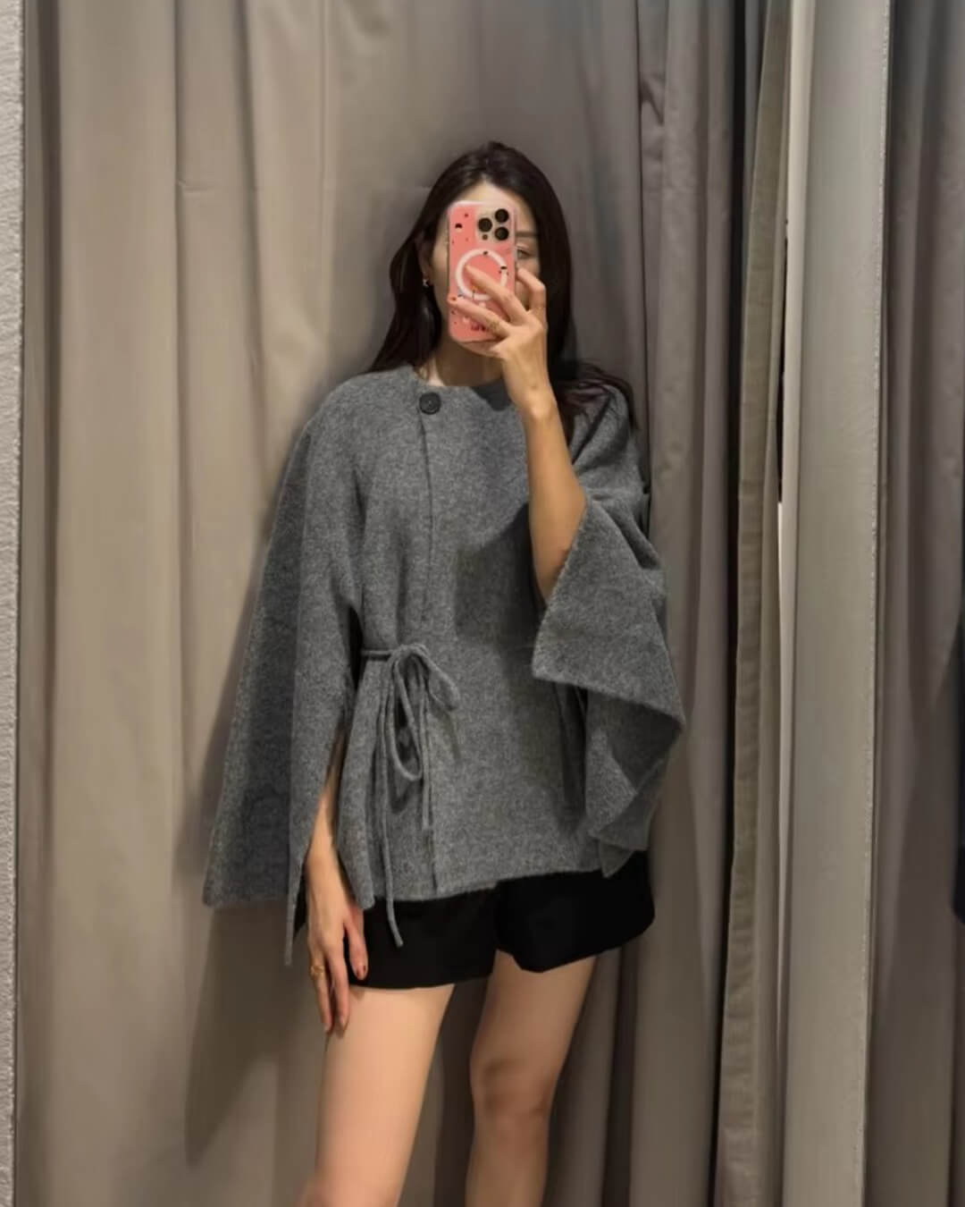 Cardigan Suzette fendu à manches chauve-souris