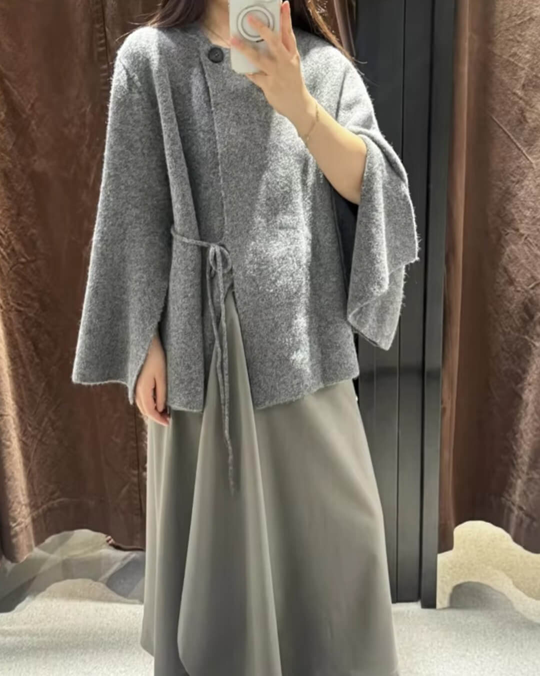 Cardigan Suzette fendu à manches chauve-souris