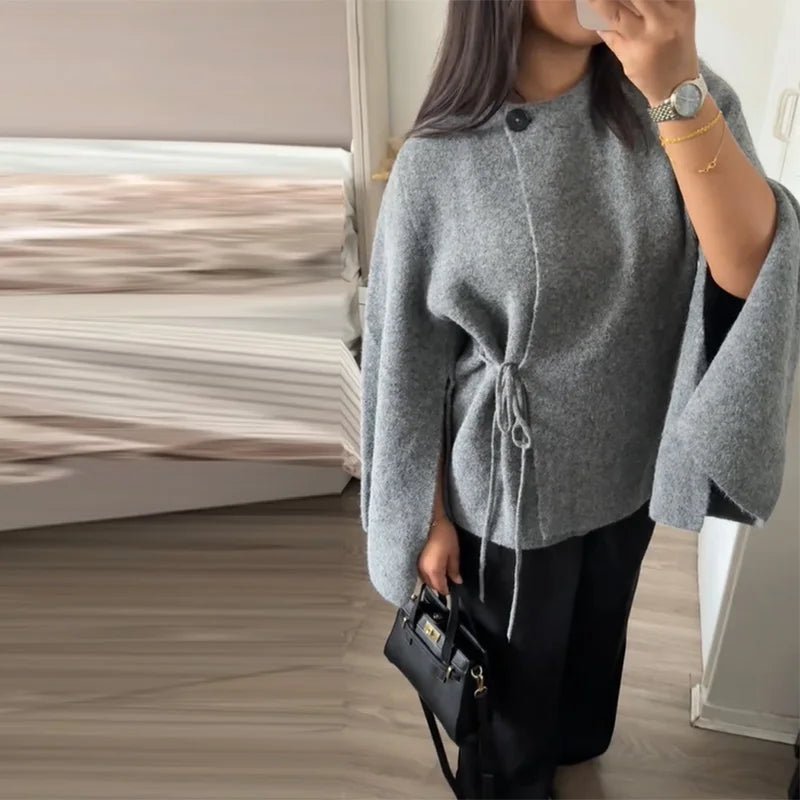 Cardigan Suzette fendu à manches chauve-souris