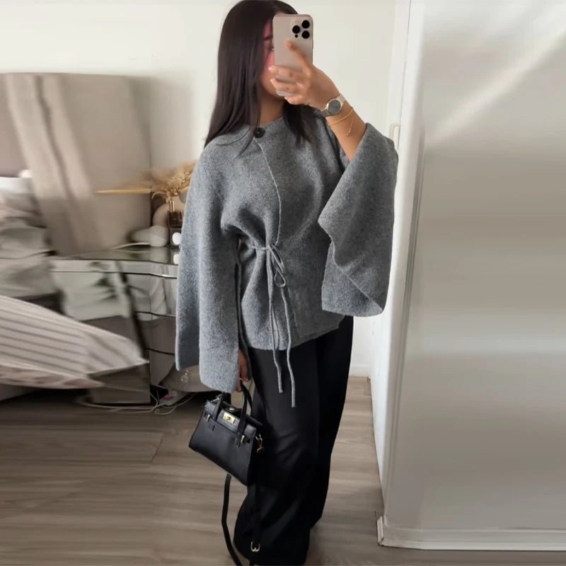Cardigan Suzette fendu à manches chauve-souris