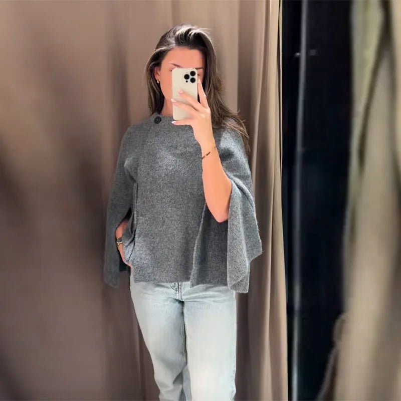Cardigan Suzette fendu à manches chauve-souris