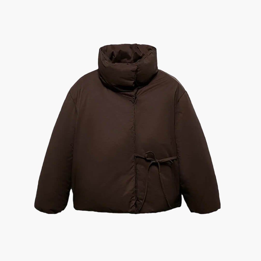 Veste matelassée à col montant et liens Suzy